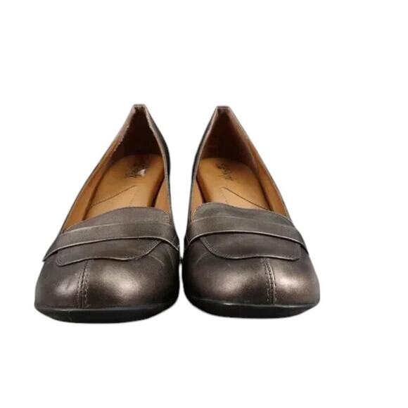 Sofft Shoes Womens 9 Eurosoft Loafer Pump Metallic Leather Classic Fashion Comfy - Picture 2 of 16